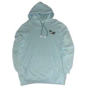 Burberry Hoodie Men's S Pearl Blue Vintage Multi Logo Oversized NEW *spot